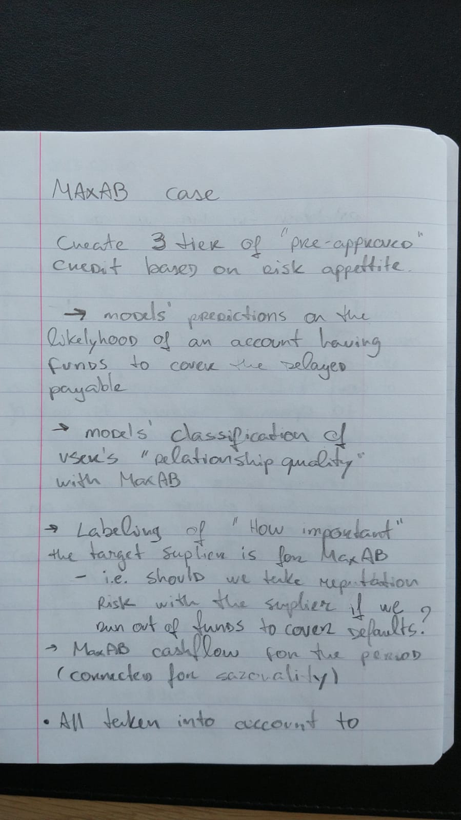 Brain dump 1 part 1 on tiered risk model MVP