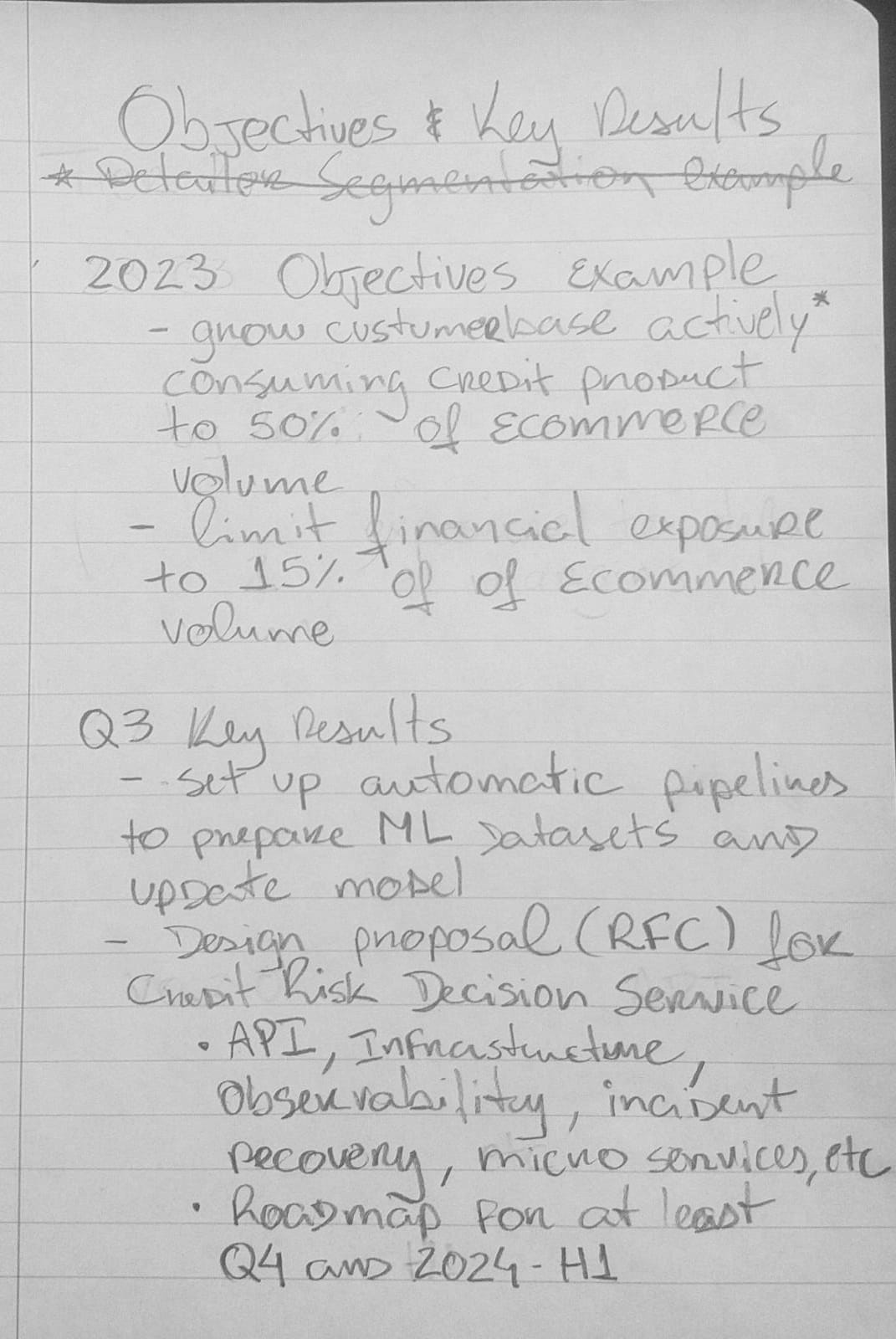Brain dump on OKRs